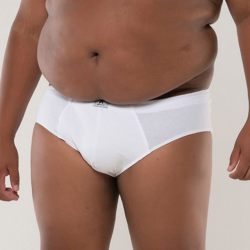 Keeper Cueca LUCAS Slip Lisa Plus Size 100% Algodão