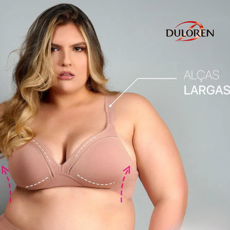 Sutiã THAIS Du Loren Plus Size Tradicional Sem Bojo Modal