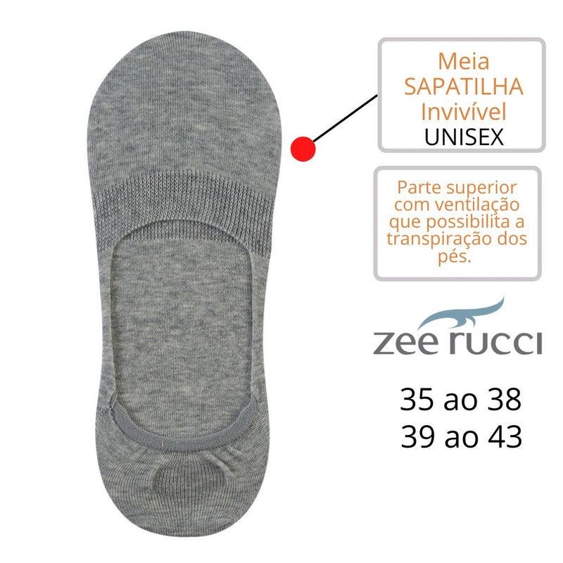 Meia SAPATILHA ZEE RUCCI Unisex Par ZR35030031790