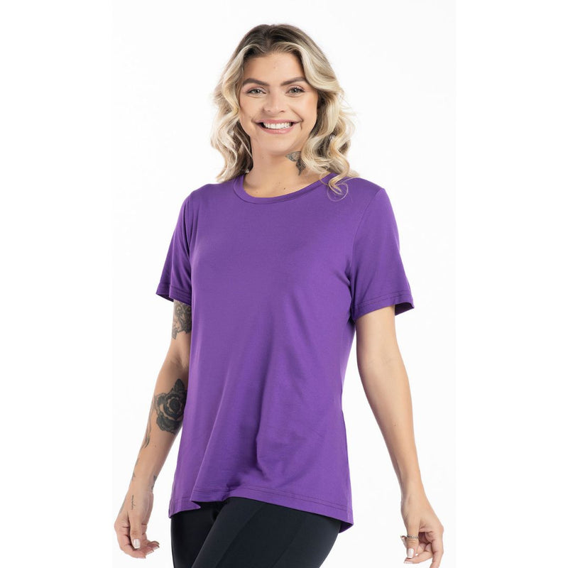 Blusa Feminina Básica Decote O Lisa Kepeer