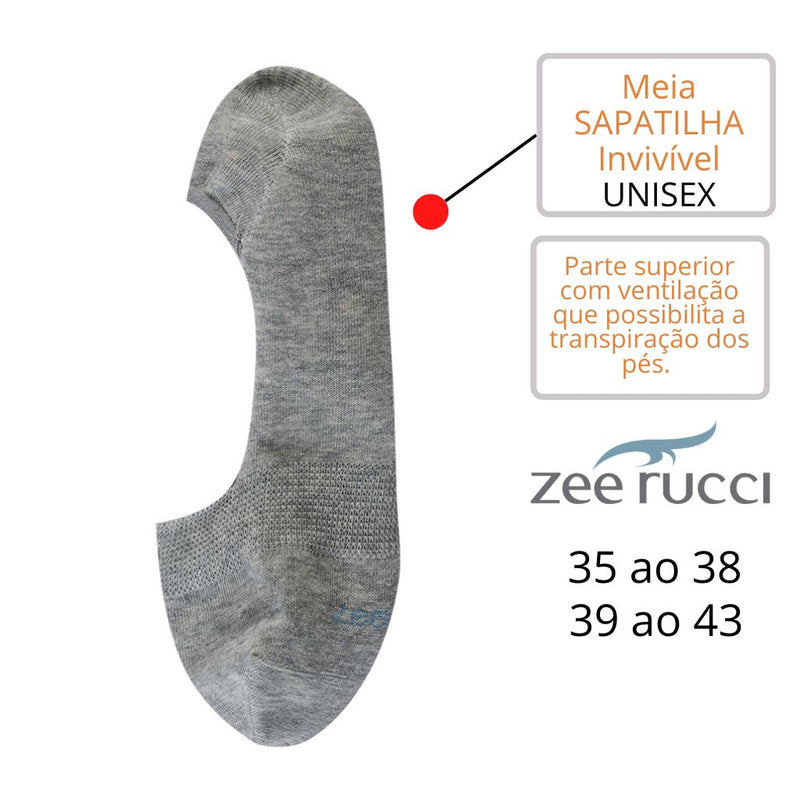 Meia SAPATILHA ZEE RUCCI Unisex Par ZR35030031790