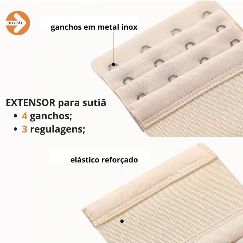 EXTENSOR para Sutiãs 4X3 (Ganchos/Regulagens) Unidade