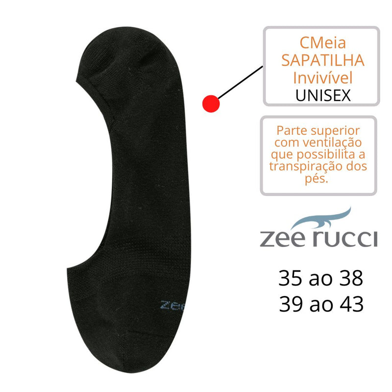 Meia SAPATILHA ZEE RUCCI Unisex Par ZR35030031790