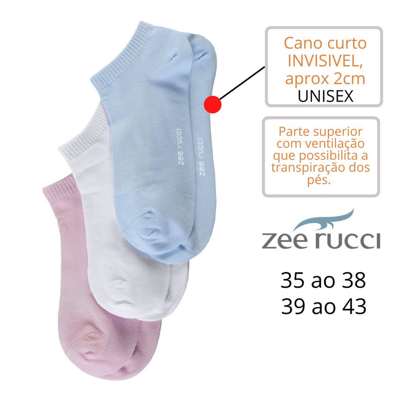 Meia INVISIVEL SEM CANO ZEE RUCCI Unisex Par