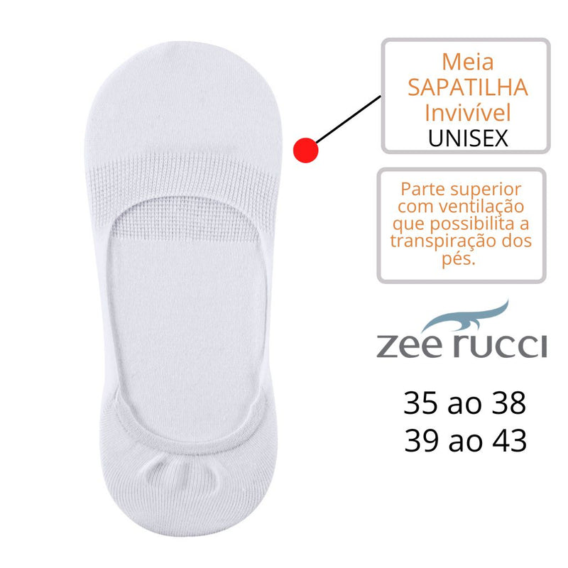 Meia SAPATILHA ZEE RUCCI Unisex Par ZR35030031790