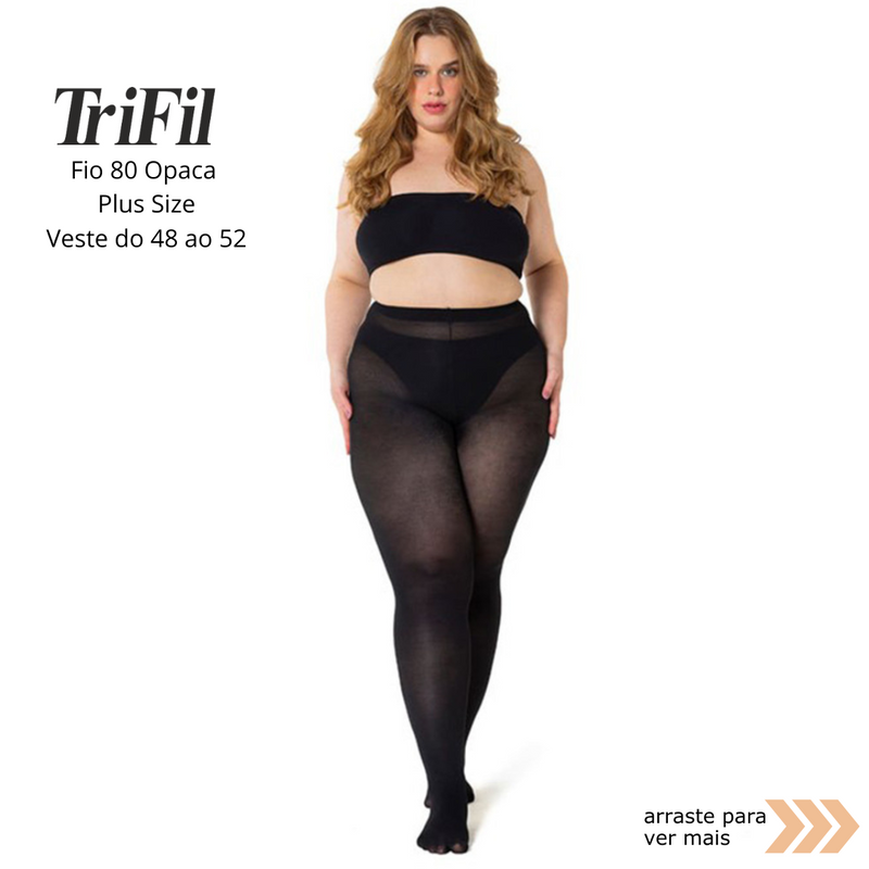 Meia Calça Plus Size Trifil Fio 80 Opaca