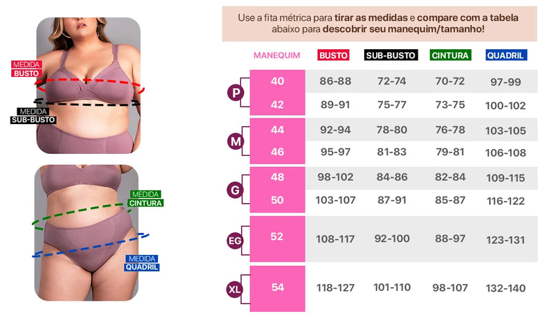 Calcinha TAINA Du Loren Cintura Alta Com Reforço Frontal Modal