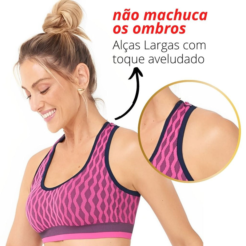 Top ADRIELLY Fitness Sem Costura Bojo Removível Media Compressão Anaômico ZR04010401740