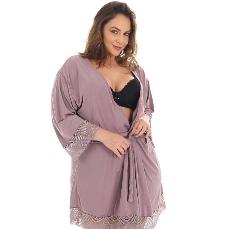 Robe TALITA Plus Size Manga Longa CS_14007